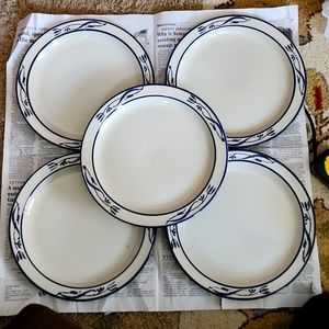 Finesse Azure (SY-7849) Stoneware Dnr Plate Japan 10.5/8" discon. $40.00 set/5
